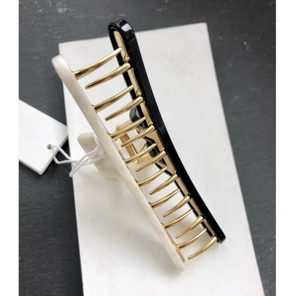 NWT COS Pearl-Effect Hair Clip Ivory Black Two Tone main image 6